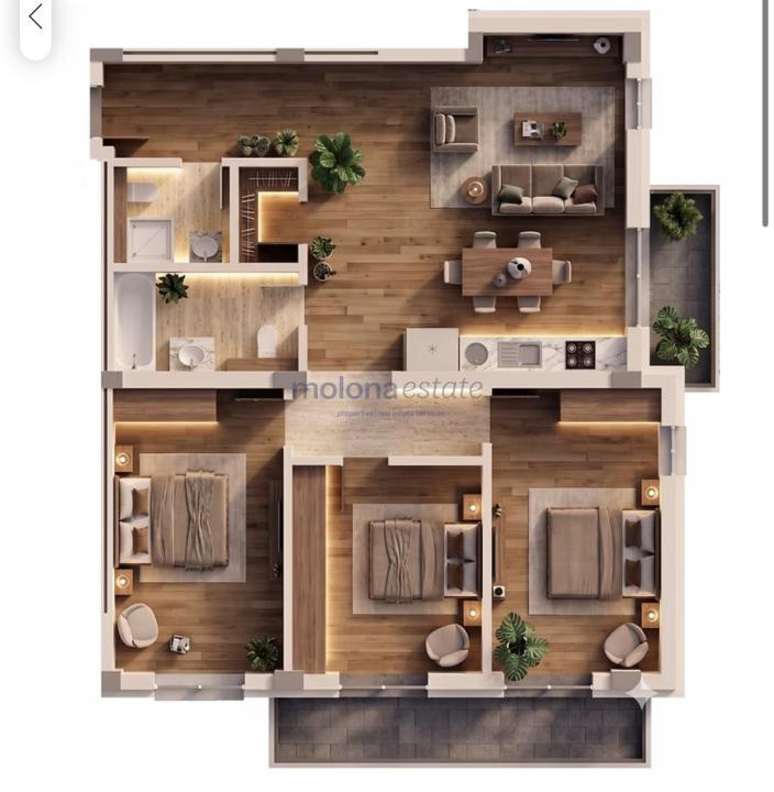 Apartament  cu 4 camere, 96,20 mp utili + terasă 10 mp, Proiect exclusivist