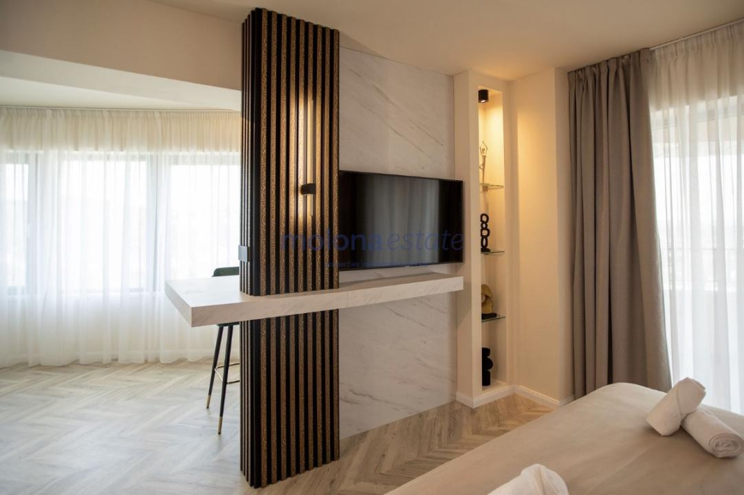 Apartament 1 cameră tip studio, Complet mobilat și utilat.