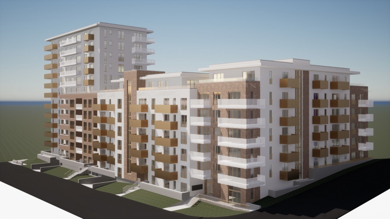  Apartament 2 camere, 67 mp total, 2 balcoane, semifinisat, str. Corneliu Coposu