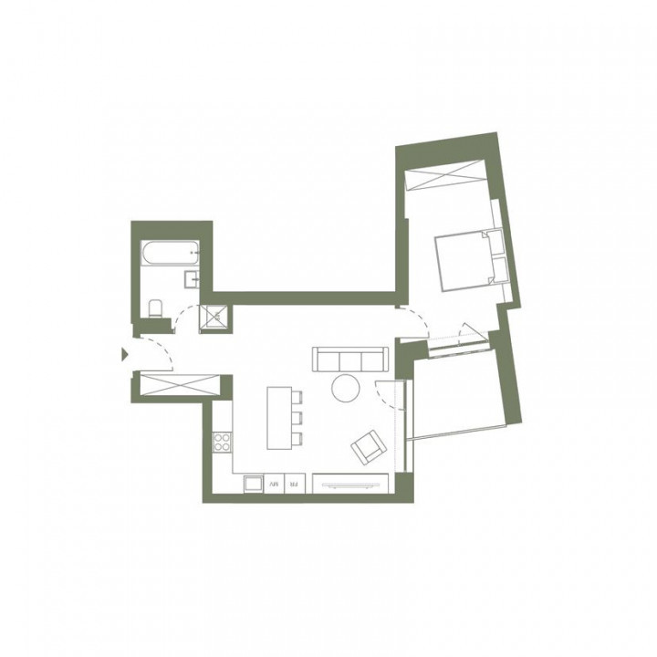 Apartament cu 2 camere de vanzare, zona semicentrala, finisat!